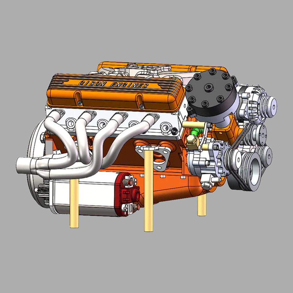 Desktrim™ | DIY 1/6 Gasoline Internal Combustion V8 Water-Cooled Engine 44CC Model Kit