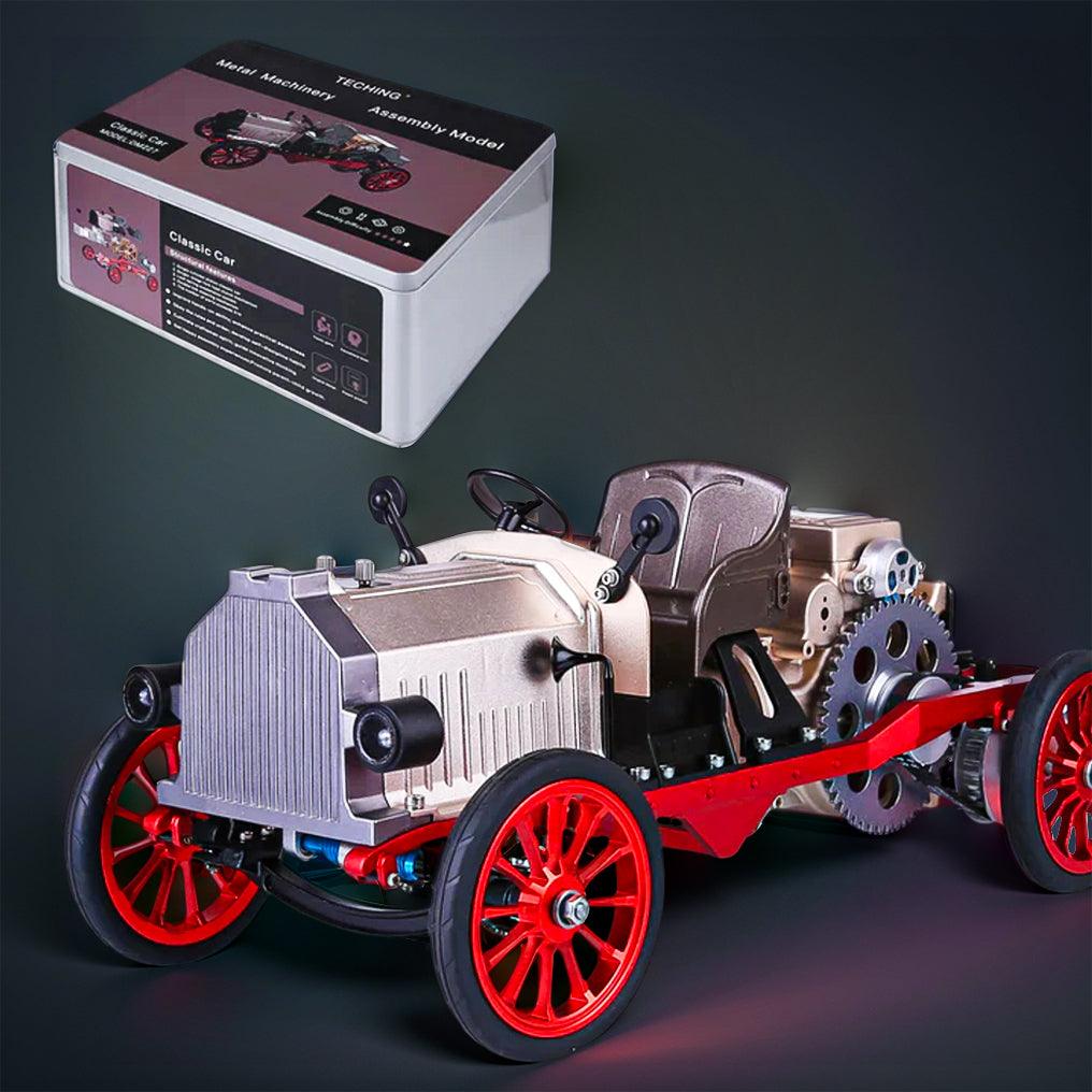 Desktrim™ | DIY Educational Metal Mechanical Classic Car Mini Electric Single-cylinder Engine Assembly Kit