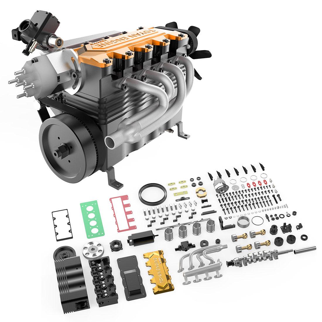 Desktrim™ | DIY OHC L4 Engine 14CC Gasoline Water-cooled Engine Model Kit FS-L400BGC