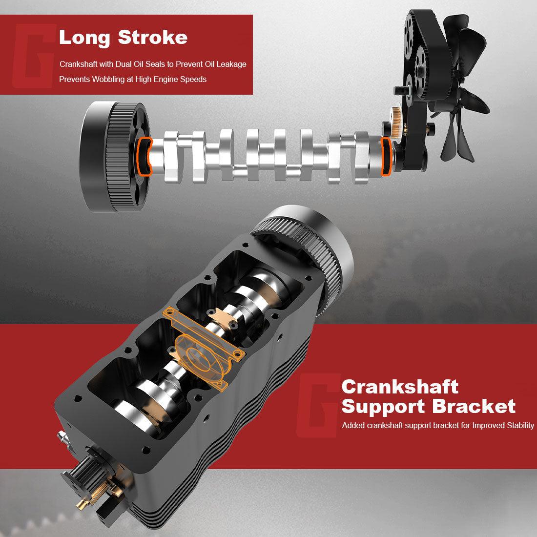 Desktrim™ | DIY OHC L4 Engine 14CC Gasoline Water-cooled Engine Model Kit FS-L400BGC