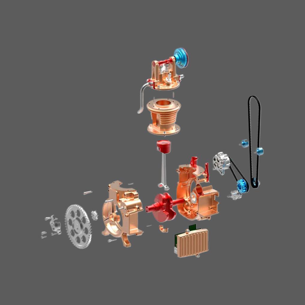 Desktrim™ | DIY Single-cylinder Car Engine Assembly Kit Build Kit Gift Toy for Collection