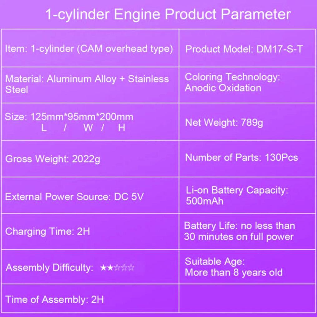 Desktrim™ | DIY Single-cylinder Car Engine Assembly Kit Build Kit Gift Toy for Collection