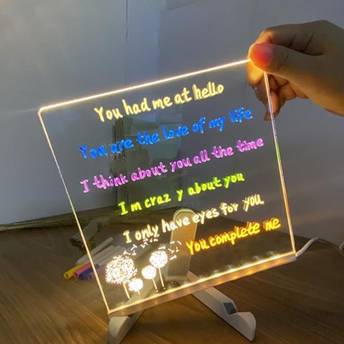 Desktrim™ | Personalized LED Erasable Acrylic Lamp for Kids