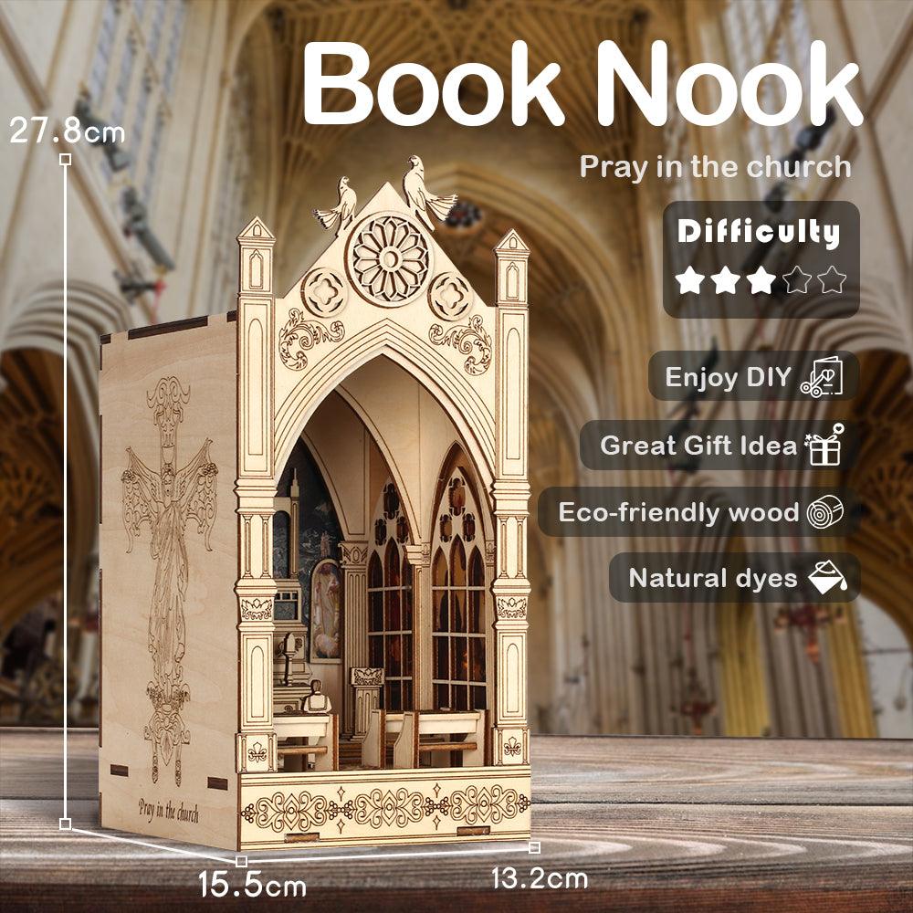 Desktrim™ | Diy Book Nook Shelf - Pray in The Church