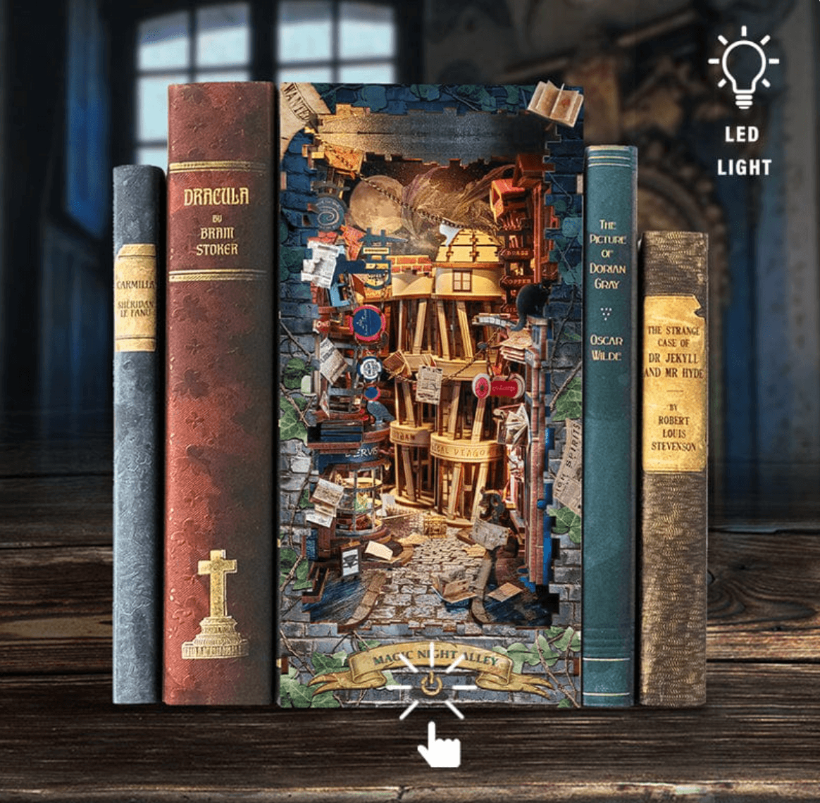 Desktrim⢠| Diy Book Nook Shelf - Magic 3D Bookends Collection