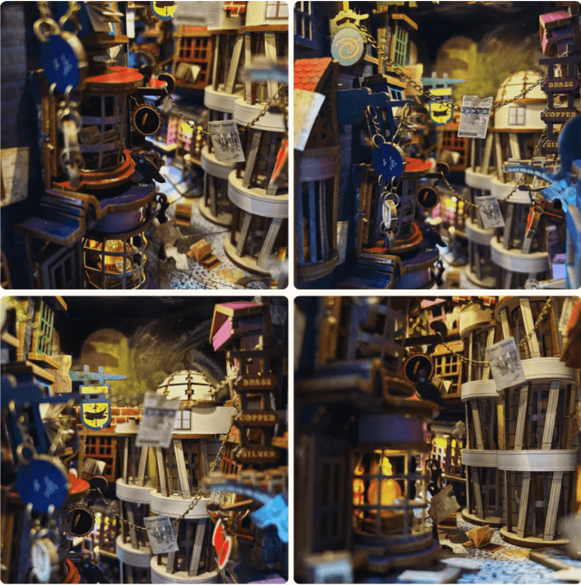 Desktrim⢠| Diy Book Nook Shelf - Magic 3D Bookends Collection