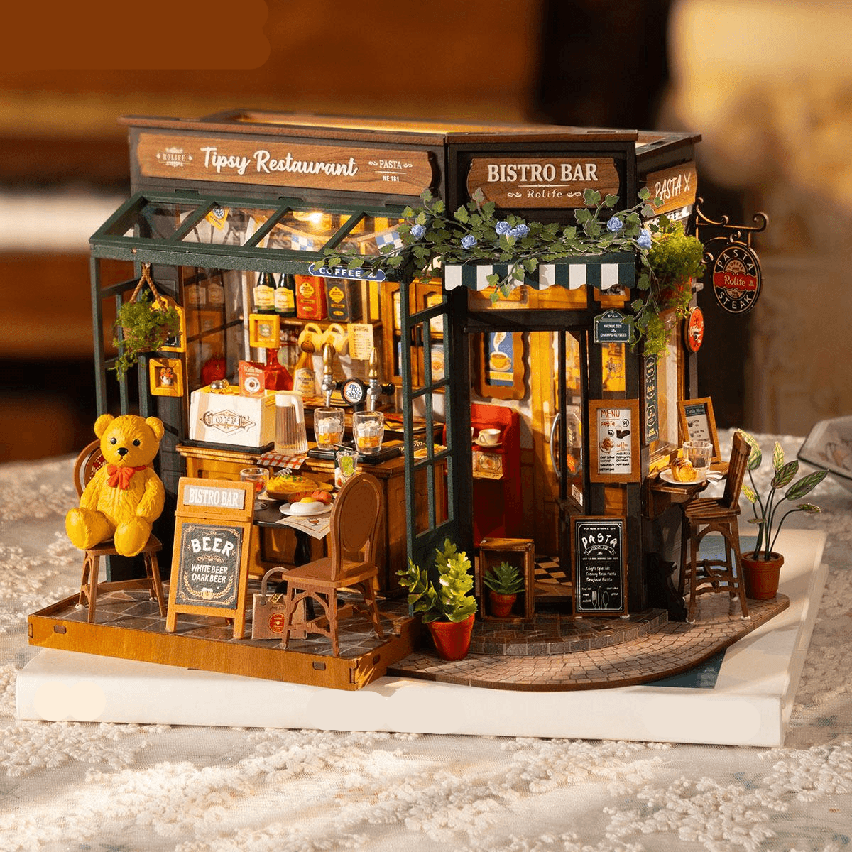 Desktrim™ | DIY Miniature French Bistro Kit - Tipsy Restaurant
