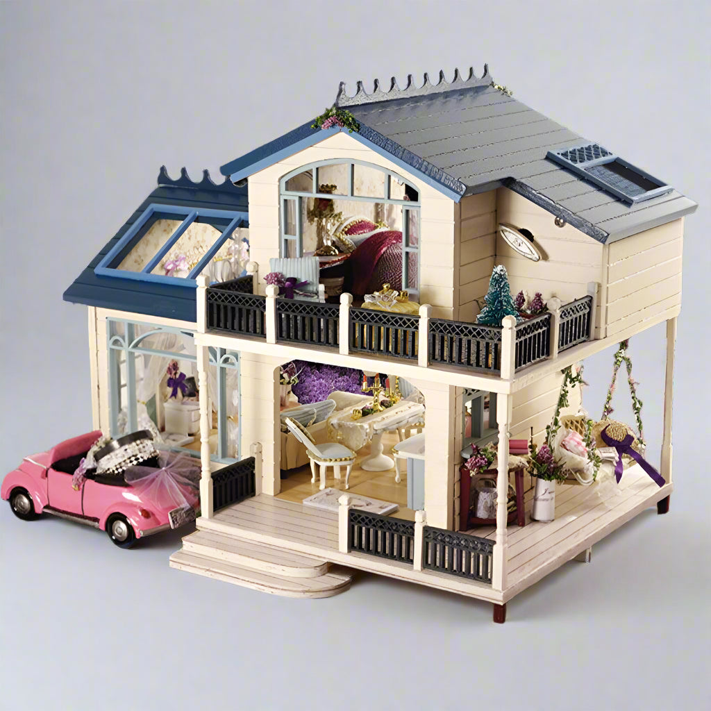 Desktrim™ | PROVENCE LAVENDER Dollhouse Miniature DIY House Toy DIY House Model Miniature House Model Kit Hand Building