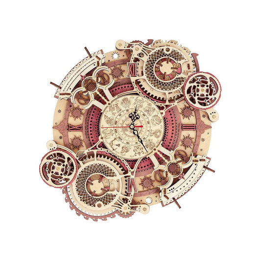 Desktrim™ | Enchanted Zodiac Wall Clock Time Keeper -  3D Wooden Model kit
