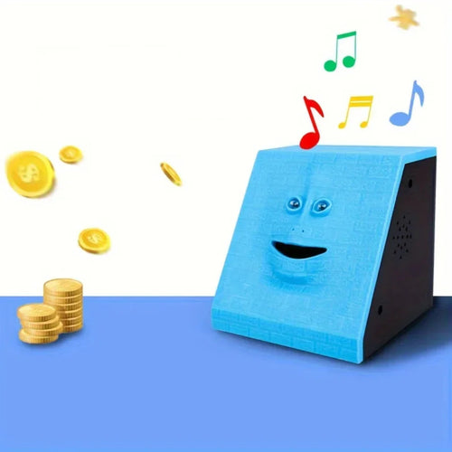 Interactive Sensor Face Bank - Motion-Activated Coin Swallower Savings Box for Children