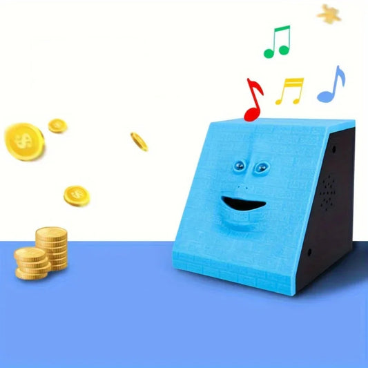 Interactive Sensor Face Bank - Motion-Activated Coin Swallower Savings Box for Children