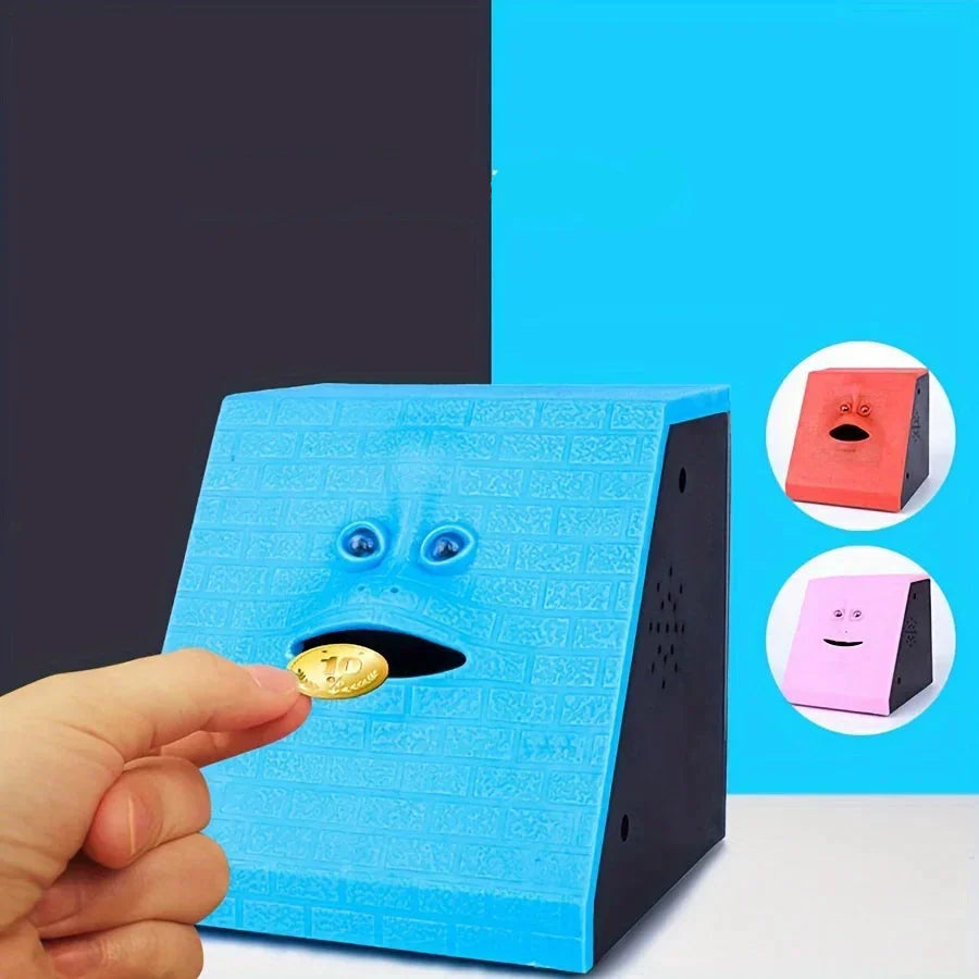 Interactive Sensor Face Bank - Motion-Activated Coin Swallower Savings Box for Children