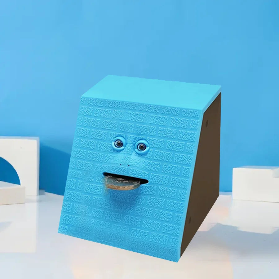 Interactive Sensor Face Bank - Motion-Activated Coin Swallower Savings Box for Children