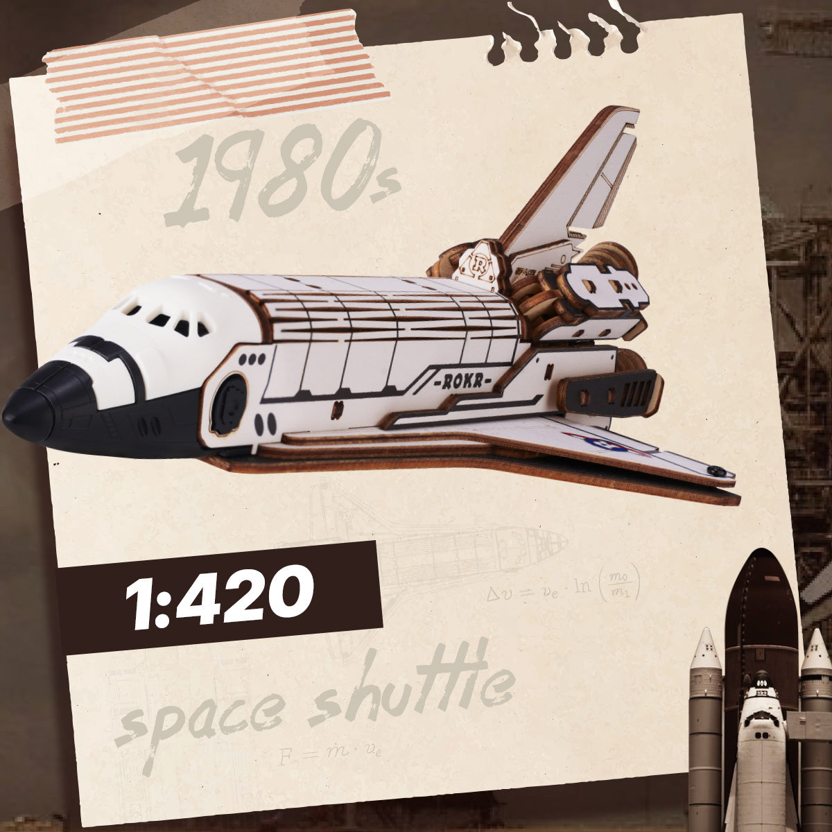 Galactic Launch Commander Space Shuttle 3D Wooden Puzzle
