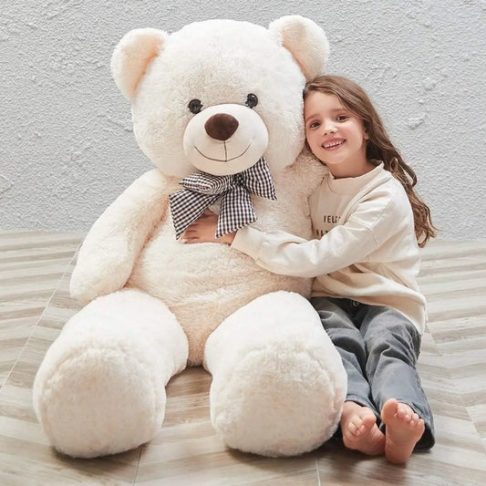 Giant Teddy Bear 4 Feet Big Footprints Plush Stuffed Animals Life Size Large Teddy for Girlfriend Wife Children