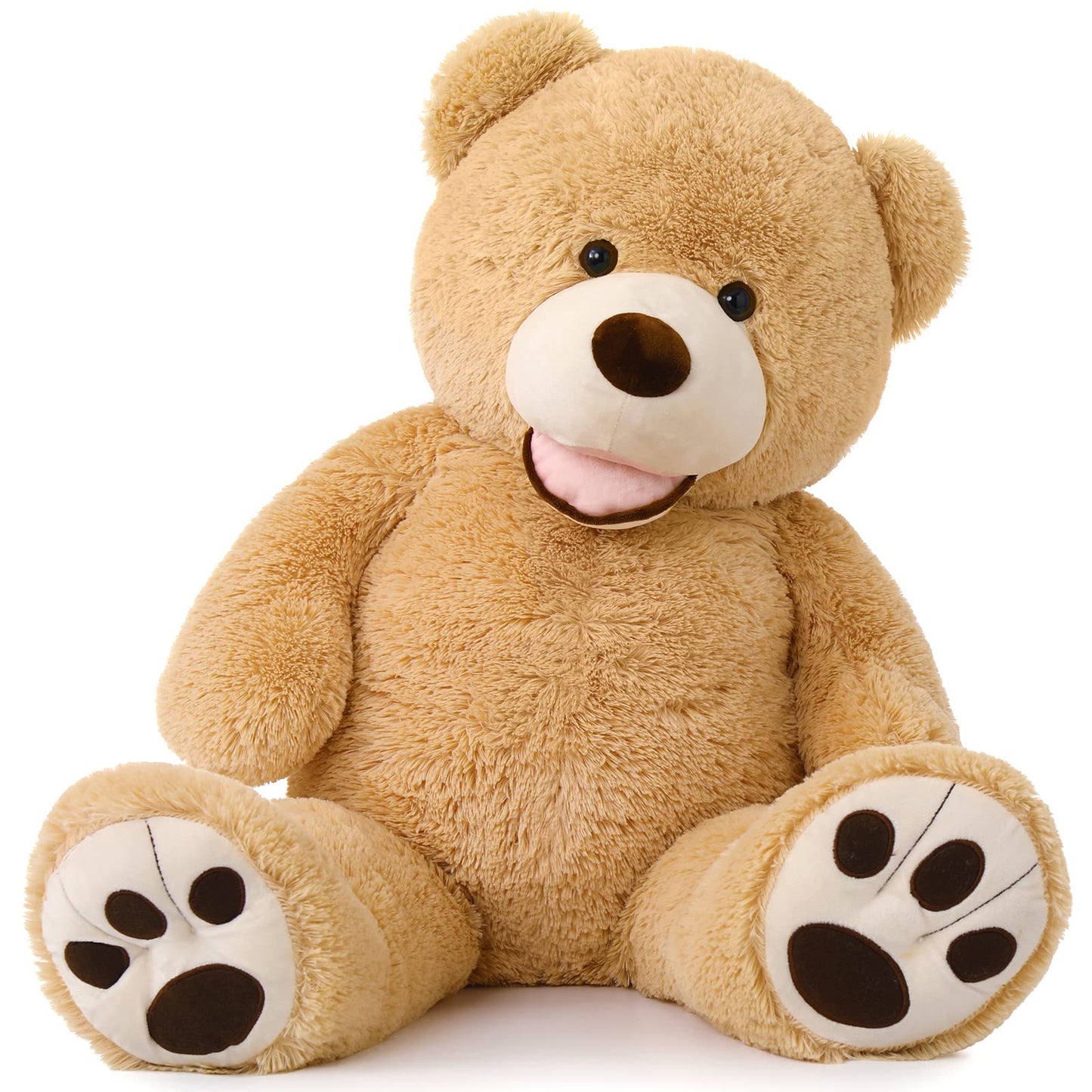 Giant Teddy Bear 4 Feet Big Footprints Plush Stuffed Animals Life Size Large Teddy for Girlfriend Wife Children