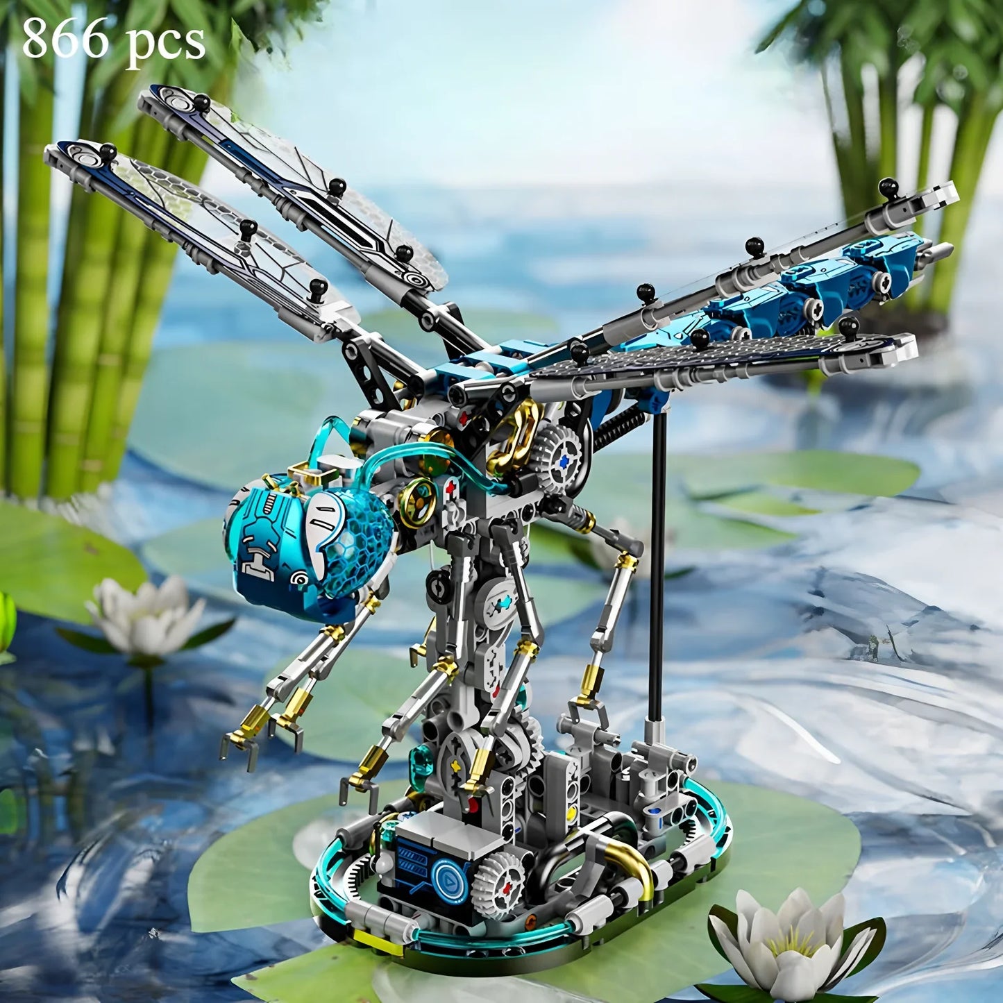 Desktrim™ | Mechanical Dragonfly Building Blocks Set