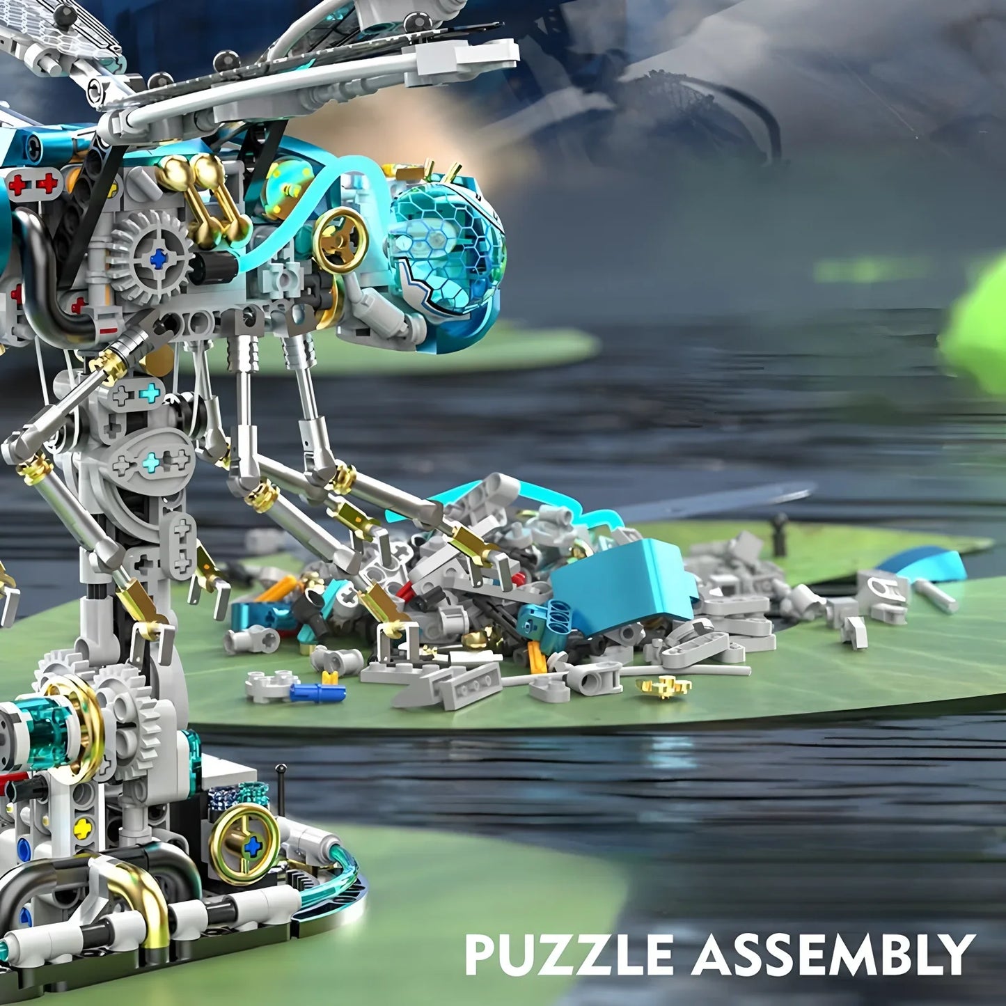 Desktrim™ | Mechanical Dragonfly Building Blocks Set