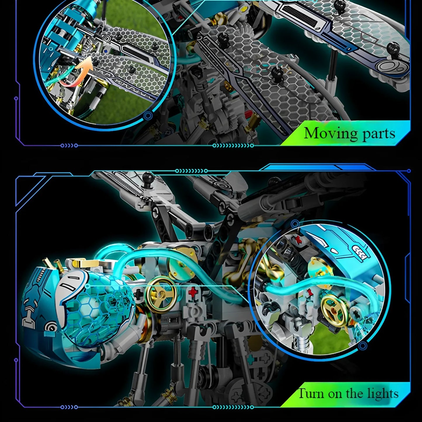 Desktrim™ | Mechanical Dragonfly Building Blocks Set