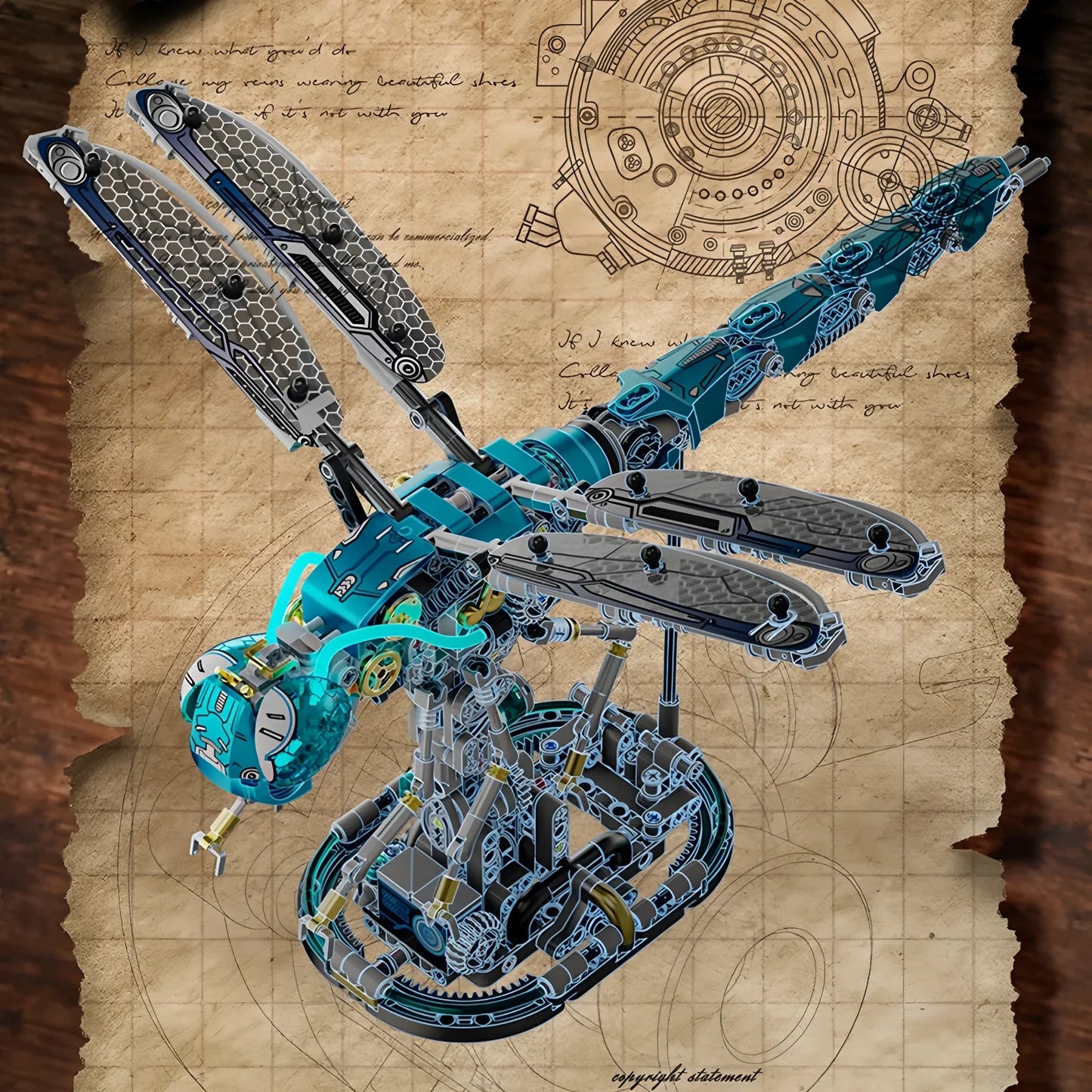Desktrim™ | Mechanical Dragonfly Building Blocks Set