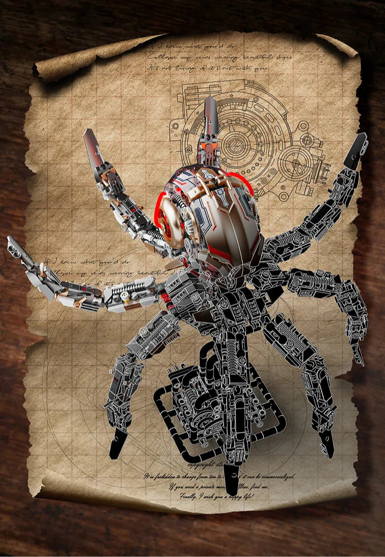 Desktrim™ | Mechanical Octopus Building Blocks Set