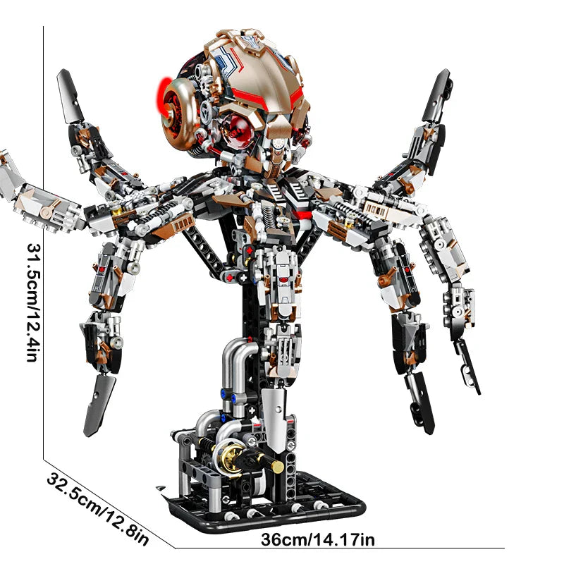 Desktrim™ | Mechanical Octopus Building Blocks Set