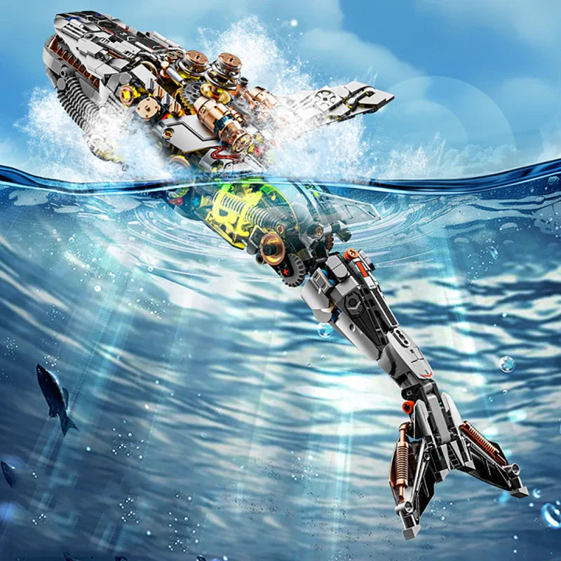 Desktrim™ | Mechanical Whale Building Blocks Set