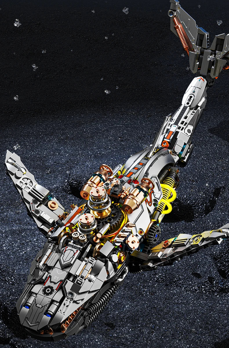 Desktrim™ | Mechanical Whale Building Blocks Set