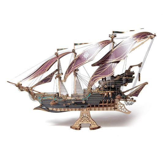 Desktrim™ | Secrets of the Aether 3D Steampunk Pirate Ship Wooden Assembly Kit