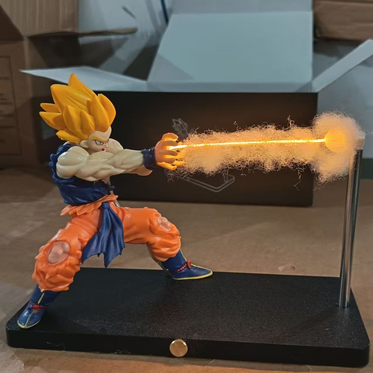 Desktrim™ | New Model Dragon Ball Super Saiyan Magnetic Light Beam Figurine