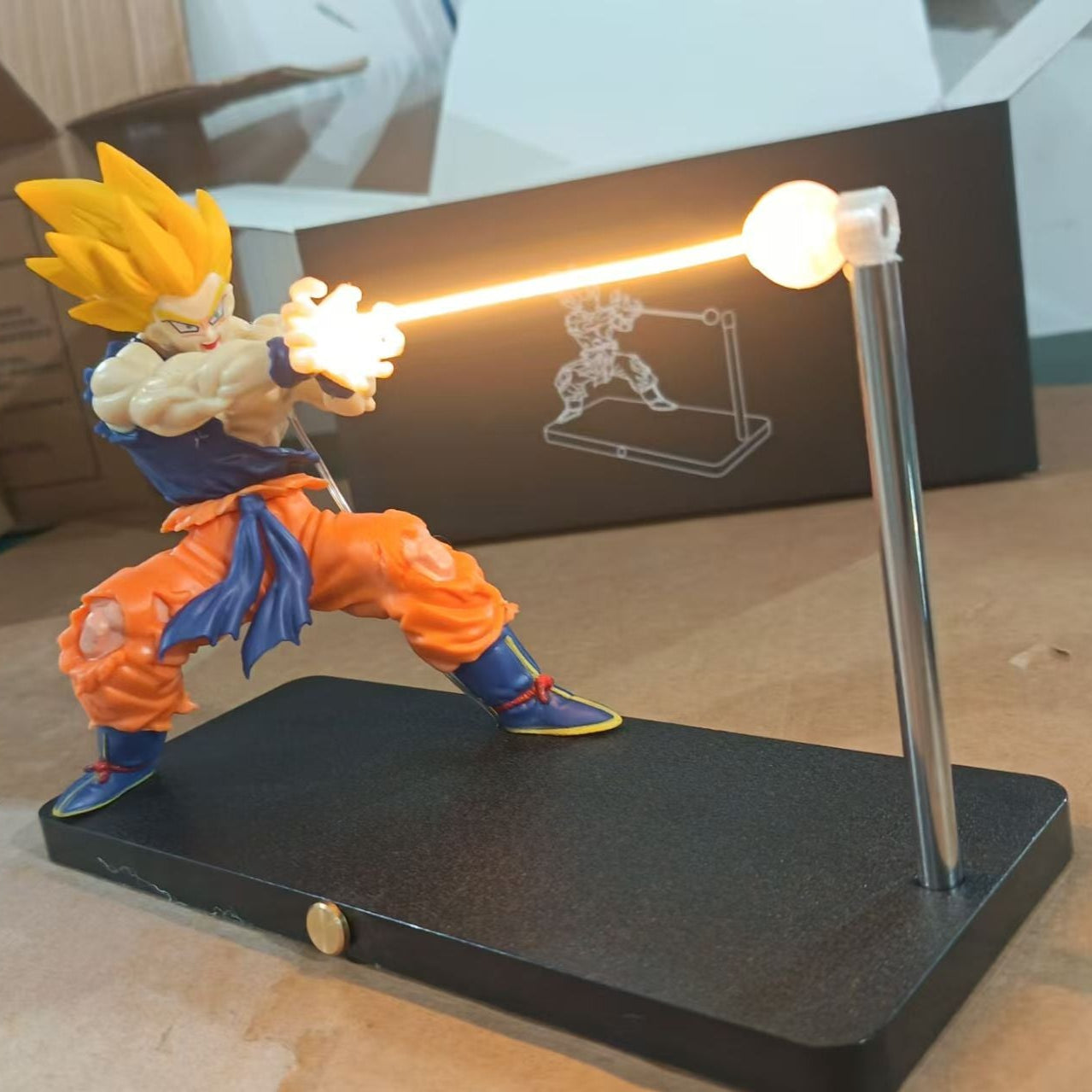 Desktrim™ | New Model Dragon Ball Super Saiyan Magnetic Light Beam Figurine