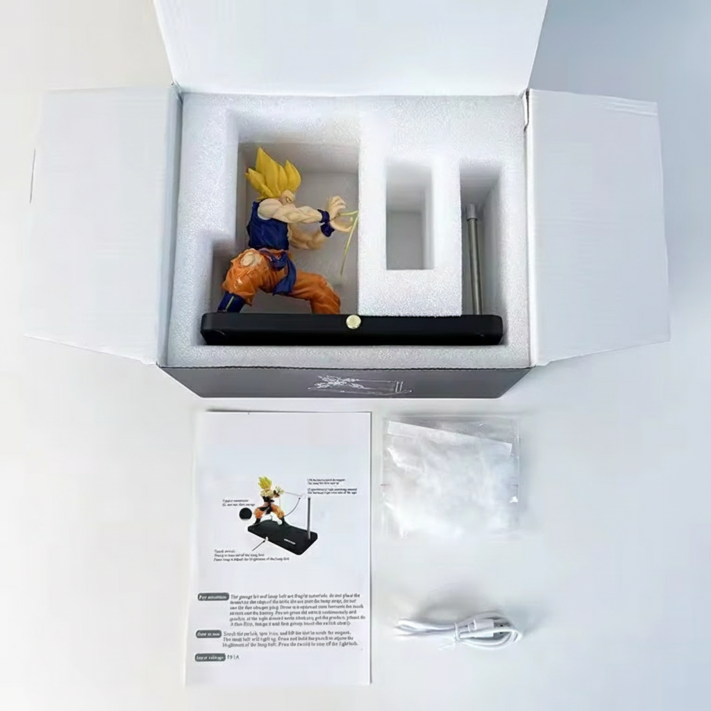 Desktrim™ | New Model Dragon Ball Super Saiyan Magnetic Light Beam Figurine