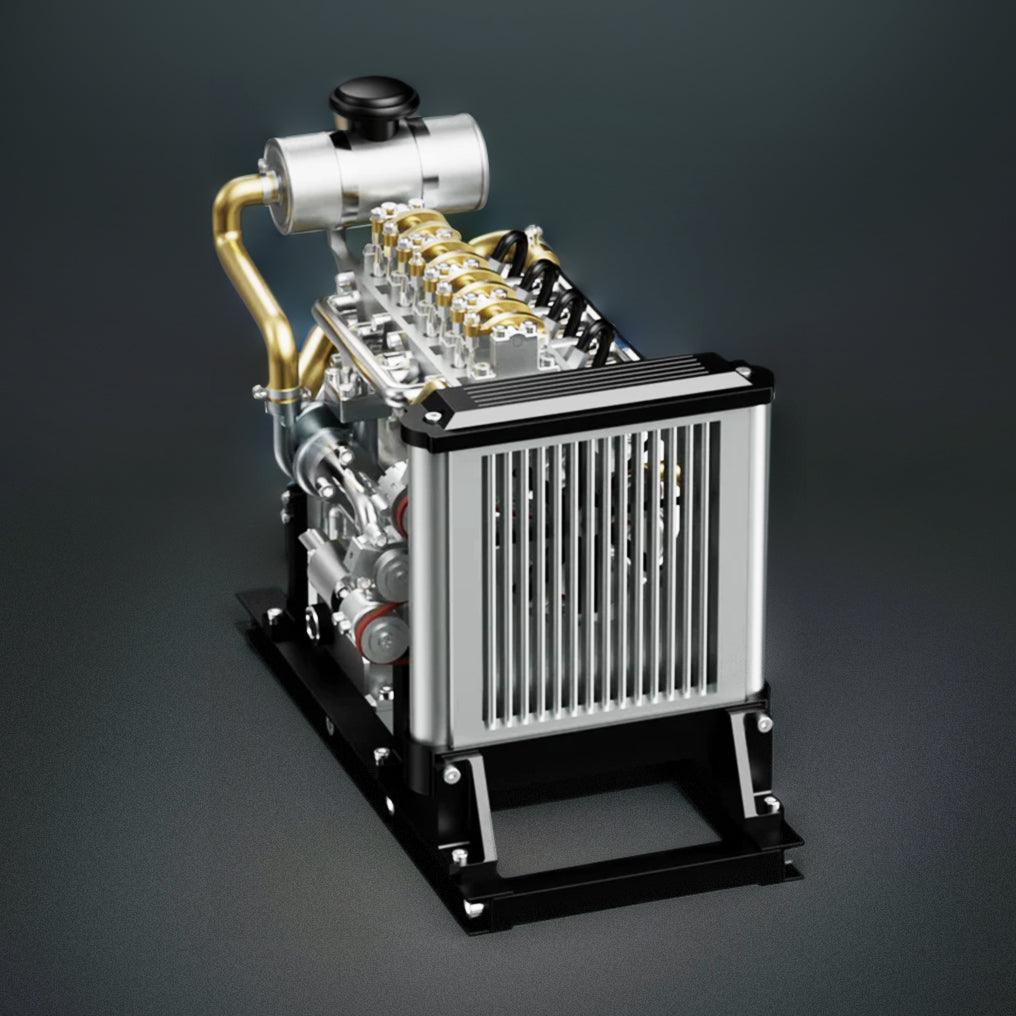Desktrim™ | DIY 1/10 Full Metal Mini L4 OHV Inline 4 Cylinder Engine Model Kit that Works