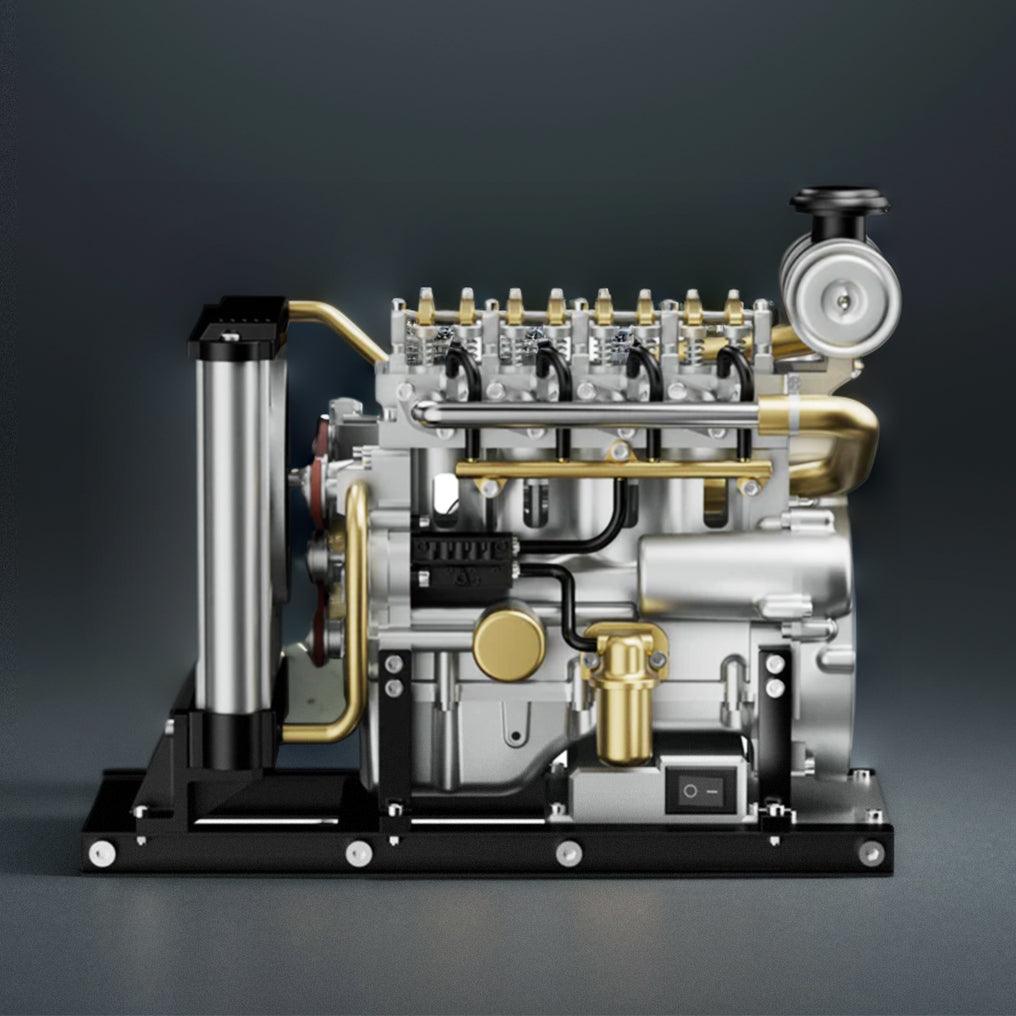 Desktrim™ | DIY 1/10 Full Metal Mini L4 OHV Inline 4 Cylinder Engine Model Kit that Works