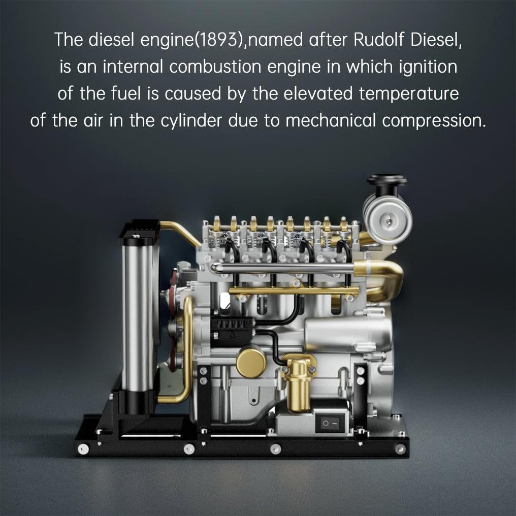 Desktrim™ | DIY 1/10 Full Metal Mini L4 OHV Inline 4 Cylinder Engine Model Kit that Works