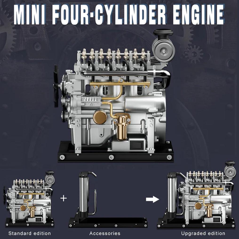 Desktrim™ | DIY 1/10 Full Metal Mini L4 OHV Inline 4 Cylinder Engine Model Kit that Works
