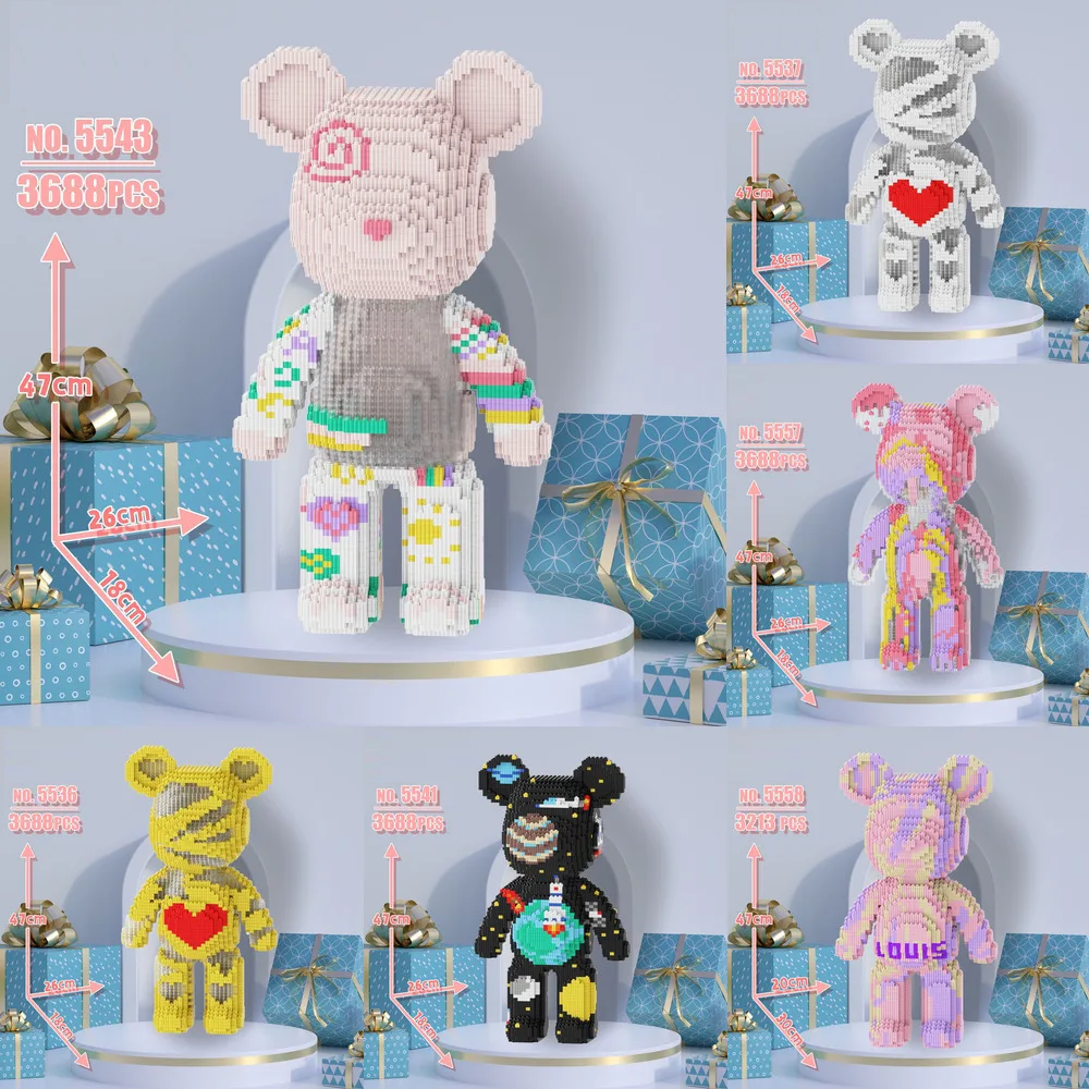 Desktrim™ | 3688 Piece Oversized Bear Character DIY Gift Model - Building Blocks Set