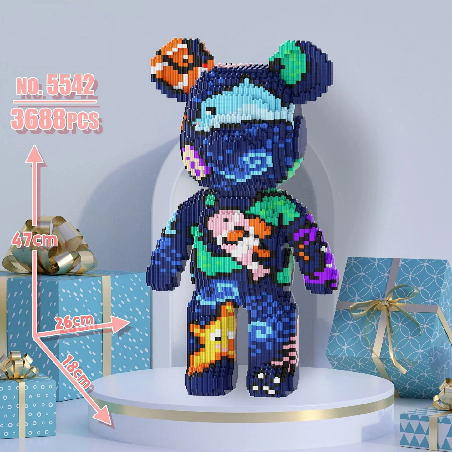 Desktrim™ | 3688 Piece Oversized Bear Character DIY Gift Model - Building Blocks Set