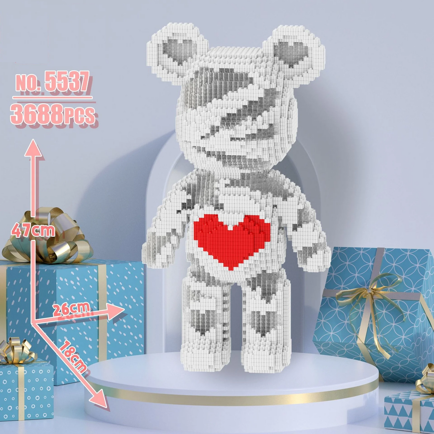 Desktrim™ | 3688 Piece Oversized Bear Character DIY Gift Model - Building Blocks Set