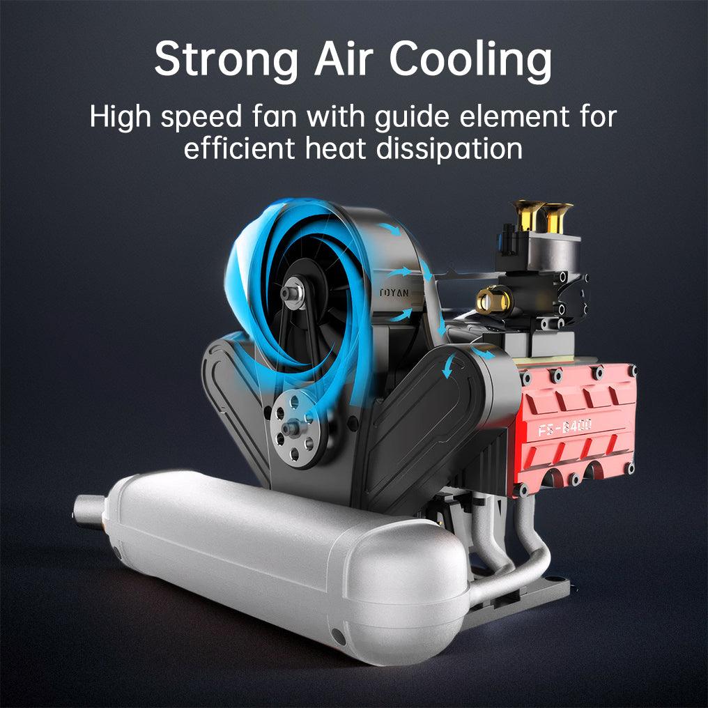 Desktrim™ | DIY 4 Cylinder Four-Stroke 14cc Nitro H4 Engine Model Kit FS-B400