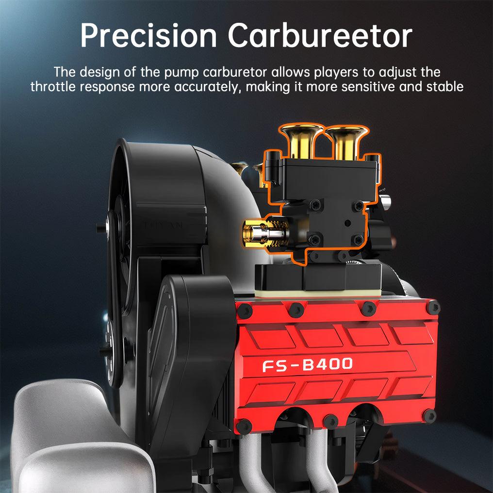 Desktrim™ | DIY 4 Cylinder Four-Stroke 14cc Nitro H4 Engine Model Kit FS-B400