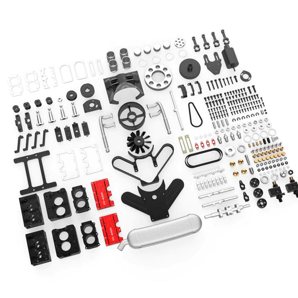 Desktrim™ | DIY 4 Cylinder Four-Stroke 14cc Nitro H4 Engine Model Kit FS-B400