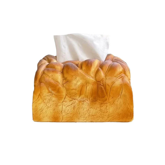 Toasted Bread Tissue Box - Fun Furniture Storage Decoration for Living Room Kitchen Bedroom - Cute Gift
