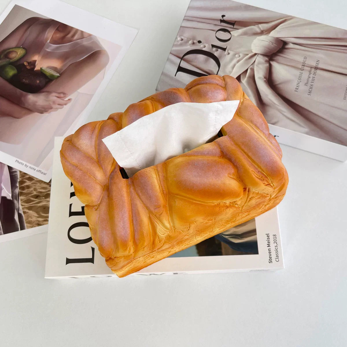 Toasted Bread Tissue Box - Fun Furniture Storage Decoration for Living Room Kitchen Bedroom - Cute Gift