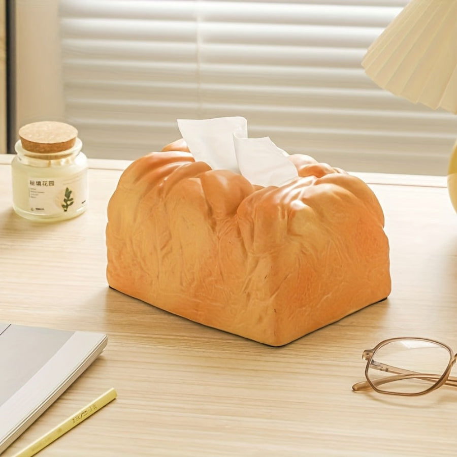 Toasted Bread Tissue Box - Fun Furniture Storage Decoration for Living Room Kitchen Bedroom - Cute Gift