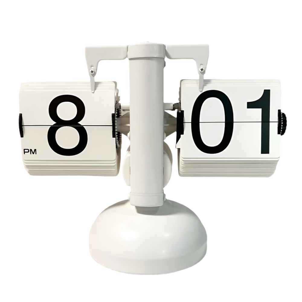 Retro Flip Down Clock with Automatic Rotating - Digital Desk Clock Vintage Table Clock Home Decor