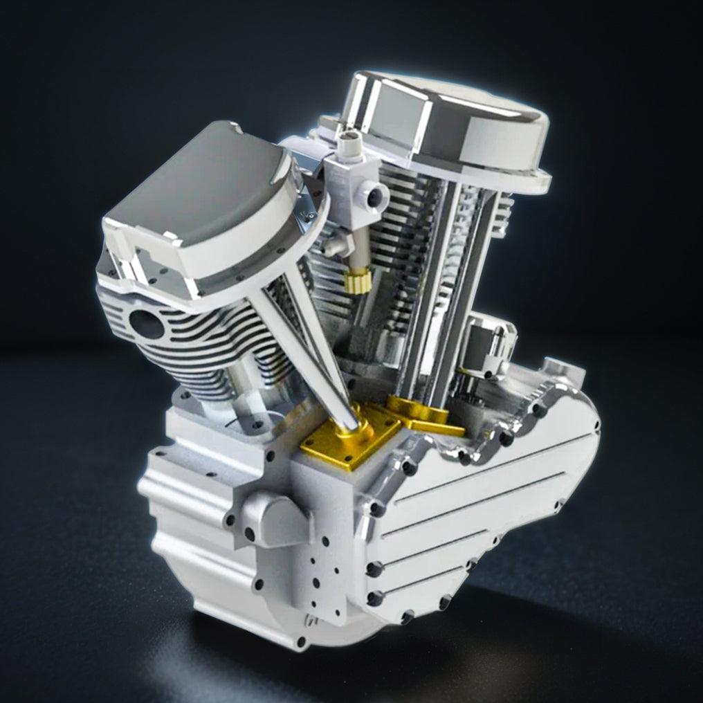 Desktrim™ | DIY Motorcycle V2 9cc Air-Cooled Gasoline V-Twin Dual Cylinder 4-Stroke Engine FG-VT9