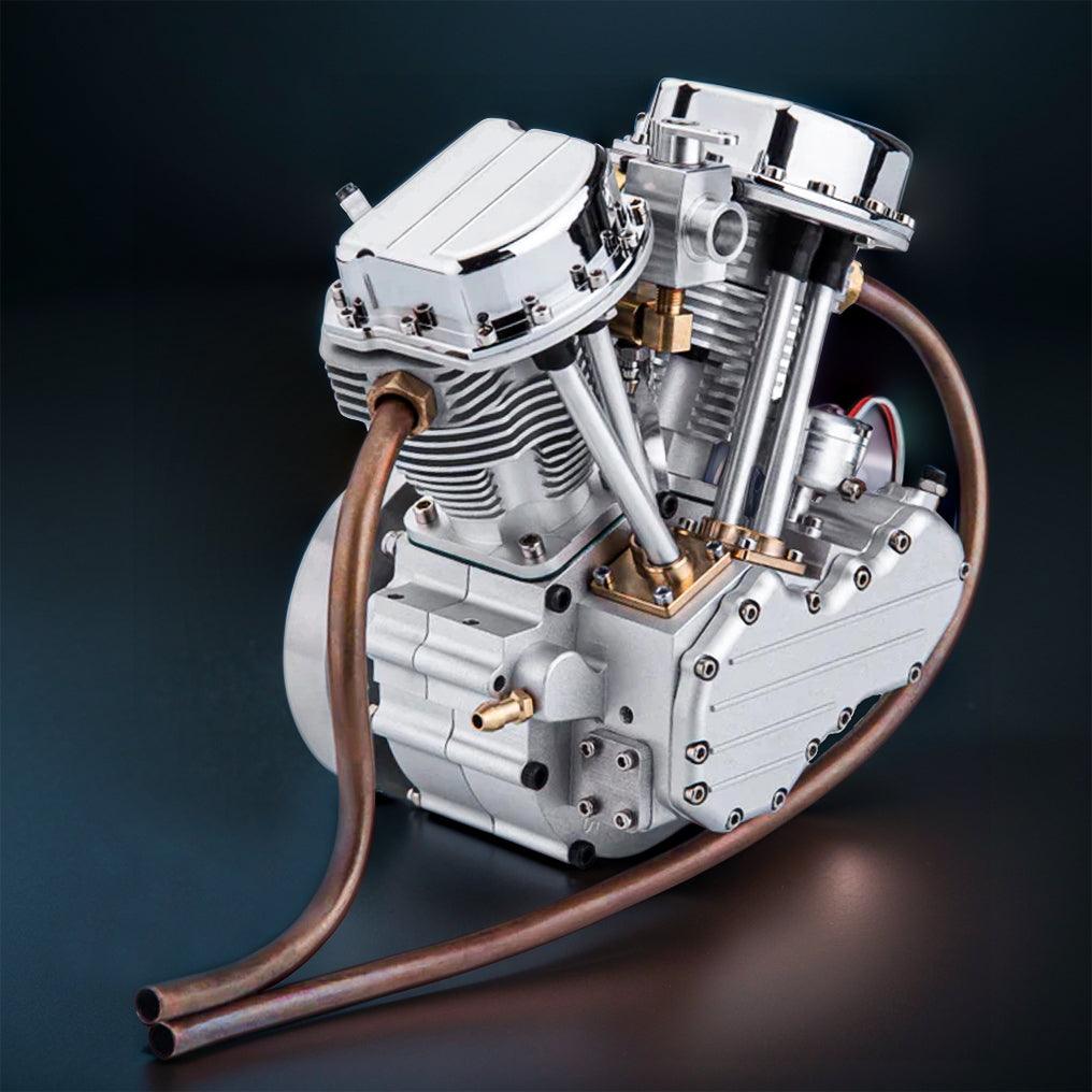 Desktrim™ | DIY Motorcycle V2 9cc Air-Cooled Gasoline V-Twin Dual Cylinder 4-Stroke Engine FG-VT9