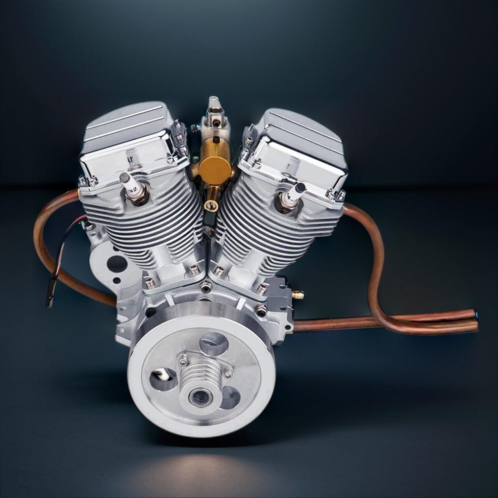 Desktrim™ | DIY Motorcycle V2 9cc Air-Cooled Gasoline V-Twin Dual Cylinder 4-Stroke Engine FG-VT9