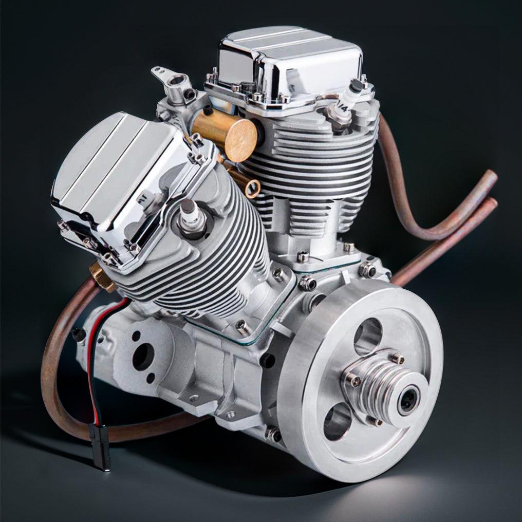 Desktrim™ | DIY Motorcycle V2 9cc Air-Cooled Gasoline V-Twin Dual Cylinder 4-Stroke Engine FG-VT9